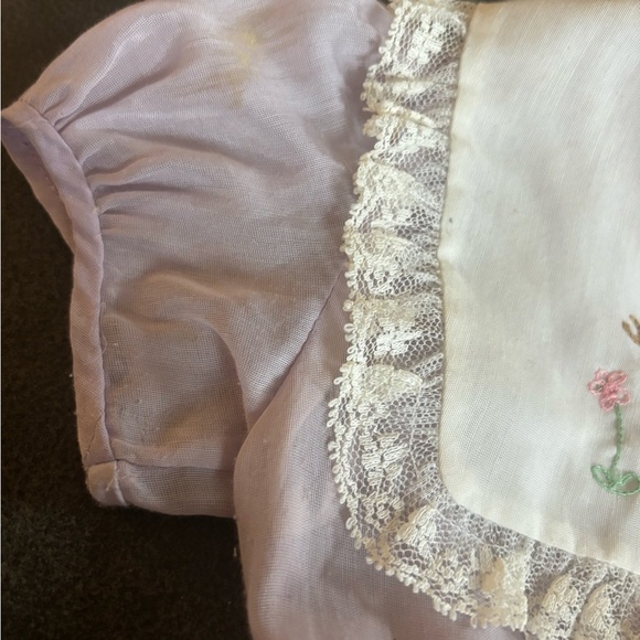 VTG 60’s Nanette Dress 2T Inspired Shirley Temple Lavender Embroidered Snowman - Picture 5 of 7